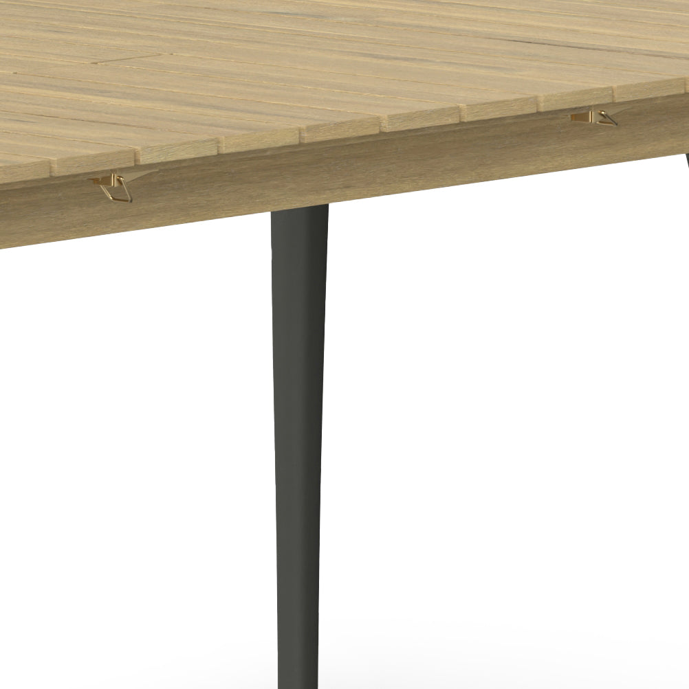 Beachside Outdoor Extendable Dining Table - Light Teak