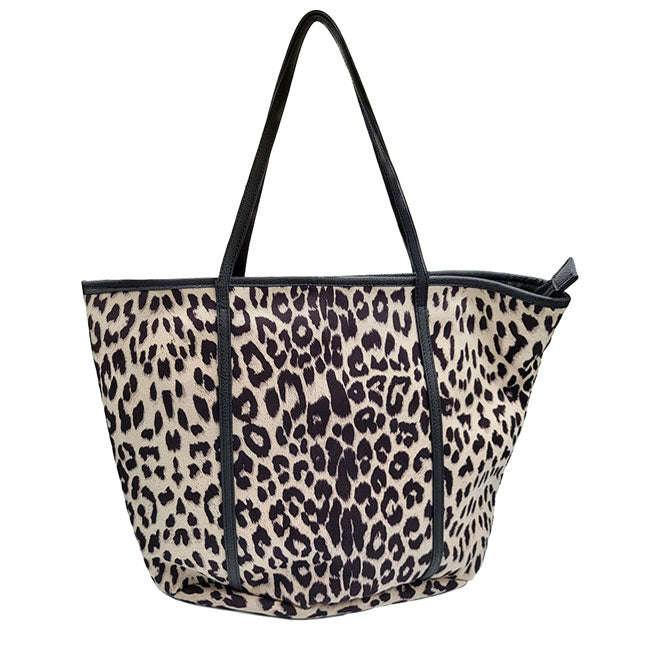 Faux Leather Leopard Patterned Shoulder Bag