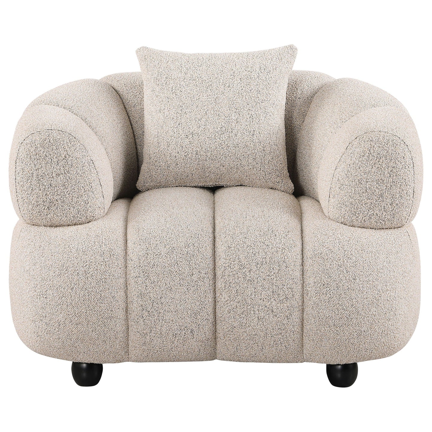 Whitney Contemporary Channel Tufted Woven Fabric Upholstered Accent Chair