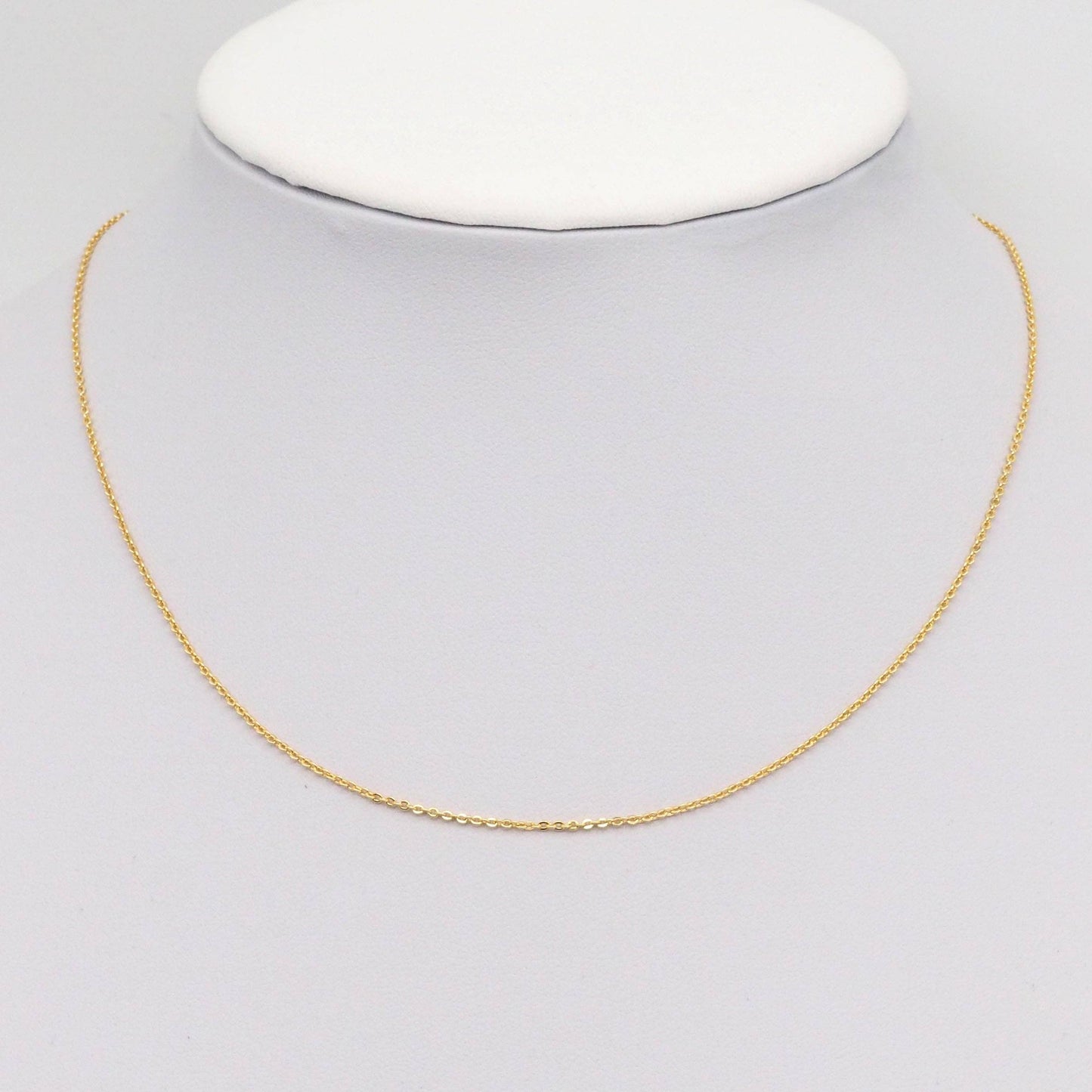 Gold Silver Dainty Link Chain Adjustable necklace, Sku#A110