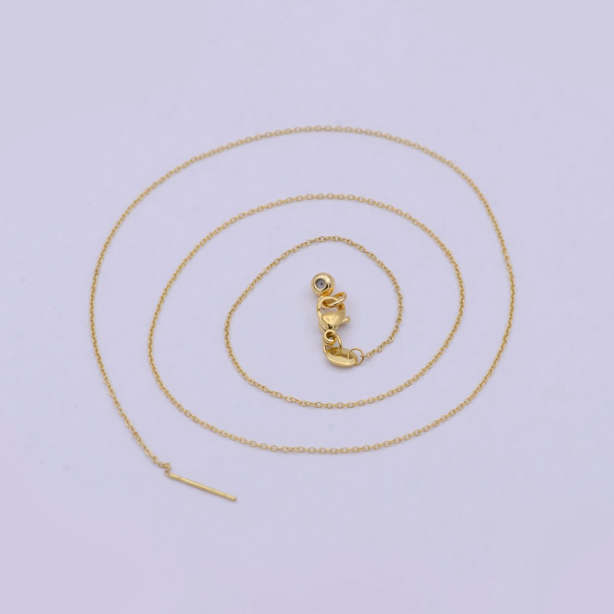 Fine Cable Chain 24K Gold Filled Adjustable Necklace | WA-793 Clearance Pricing