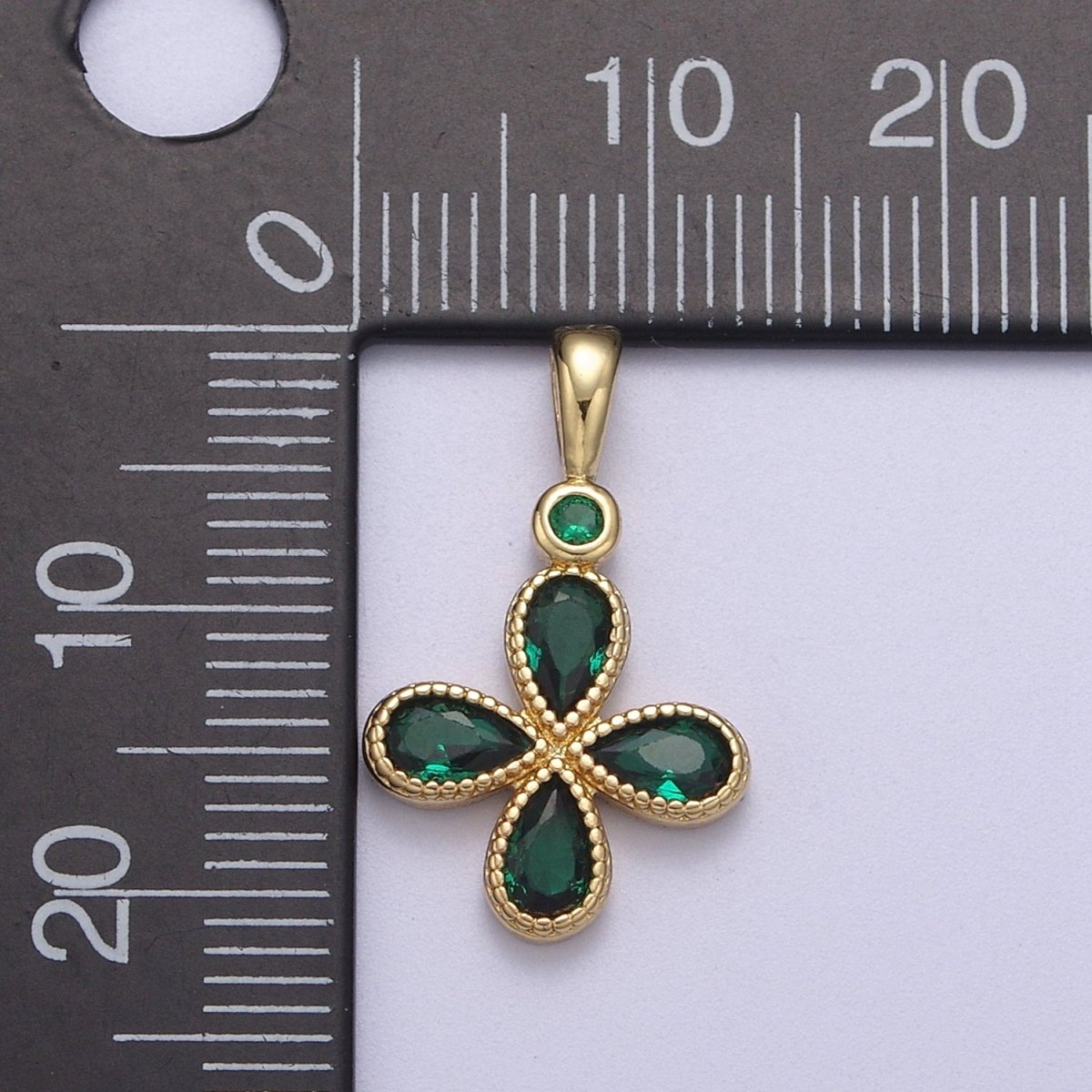 Four Leaf Clover Gold Filled lucky charm pendant necklace good luck charm H-131 H-135