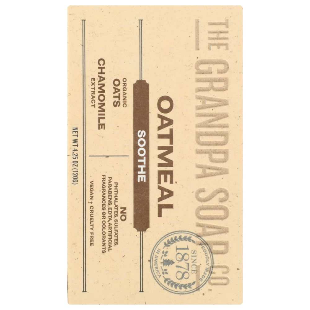 GRANDPAS oatmeal bar soap - Gently Exfoliates & Softens Skin 4.25 oz