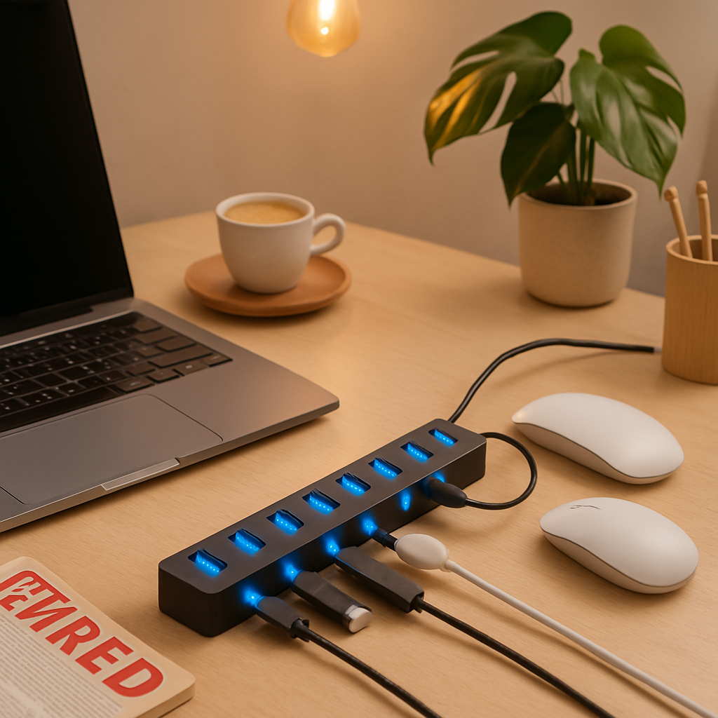7-Port USB 3.0 Hub with Individual On/Off Switch