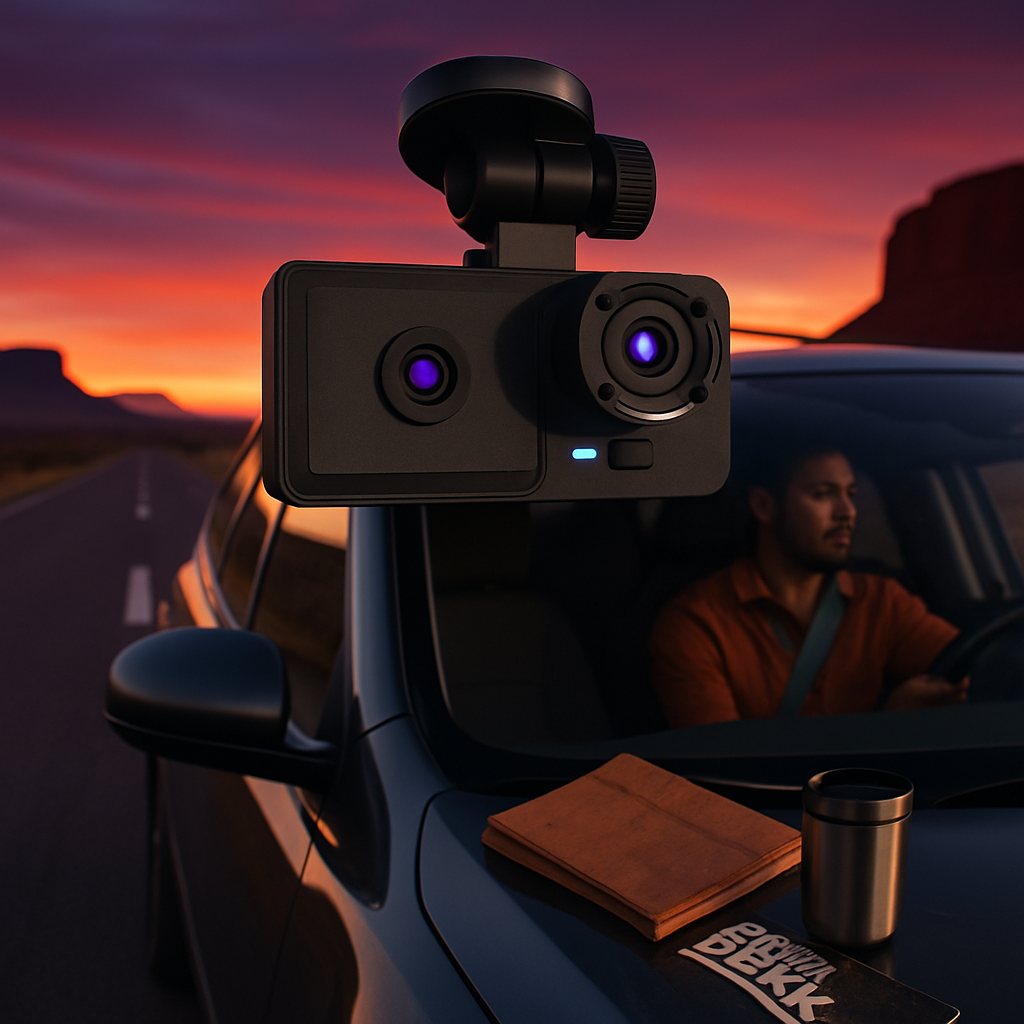 3-Channel Dash Cam Front Inside Rear Recording