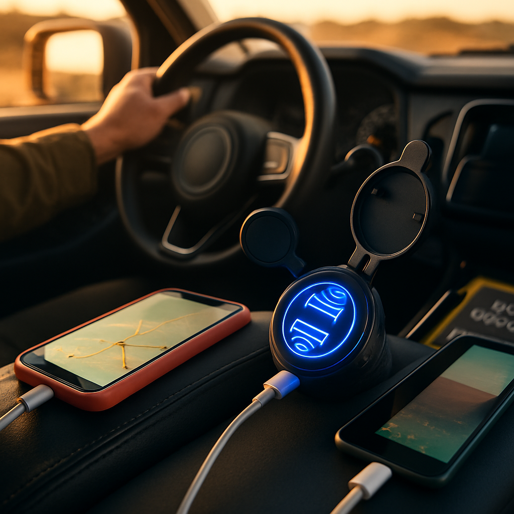USB Car Charger with Dual Ports for Fast Charging