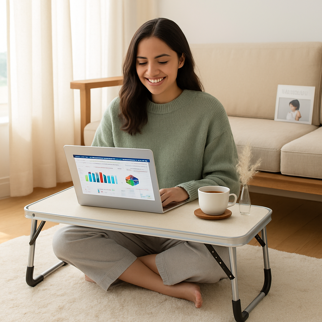 Foldable Laptop Table for Bed, Sofa and Desk