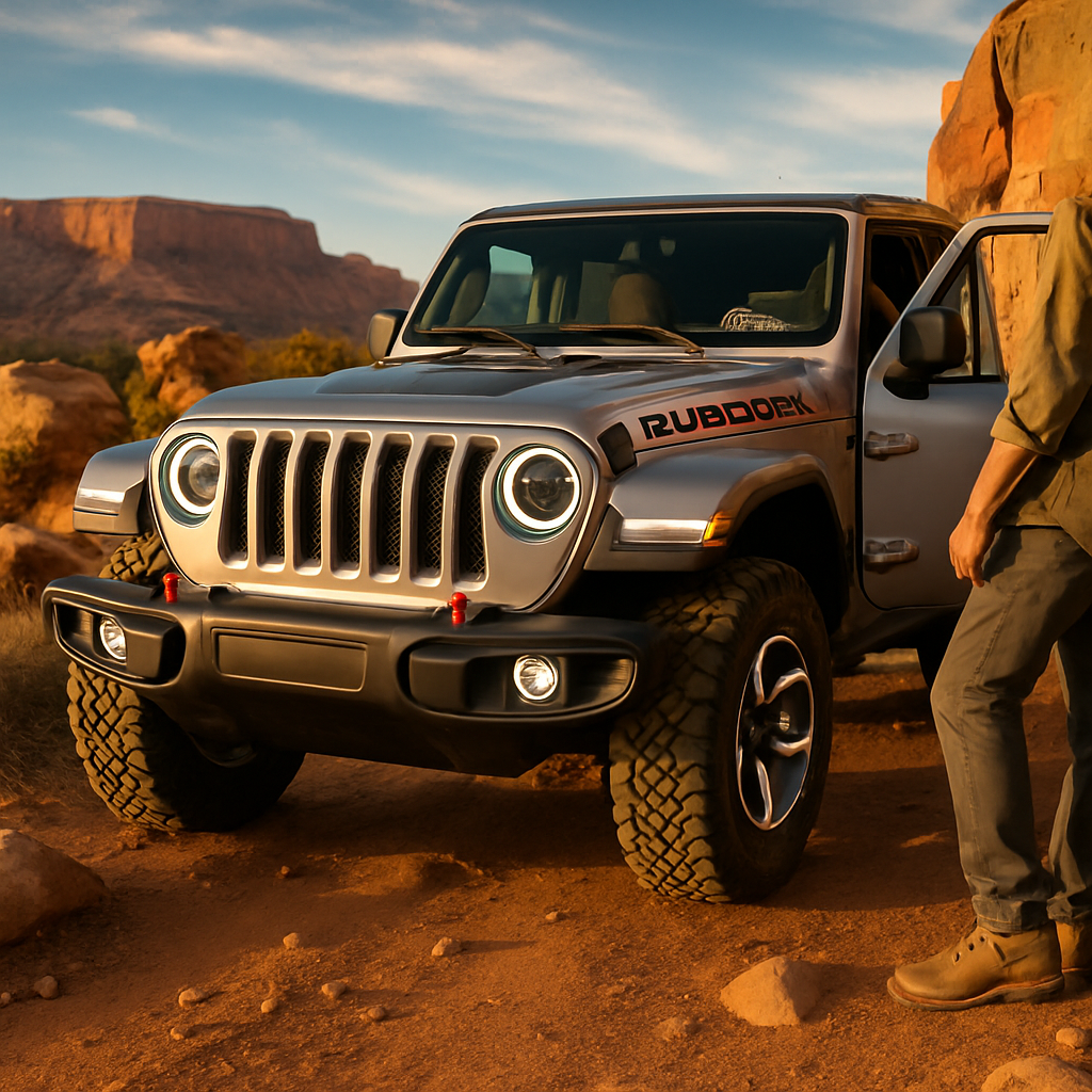 Round LED Headlights with Halo Angel Eyes for Jeep Wrangler