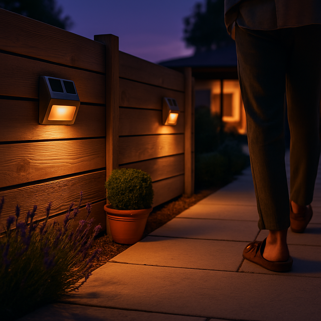 Solar LED Wall Light for Outdoor Steps Weatherproof