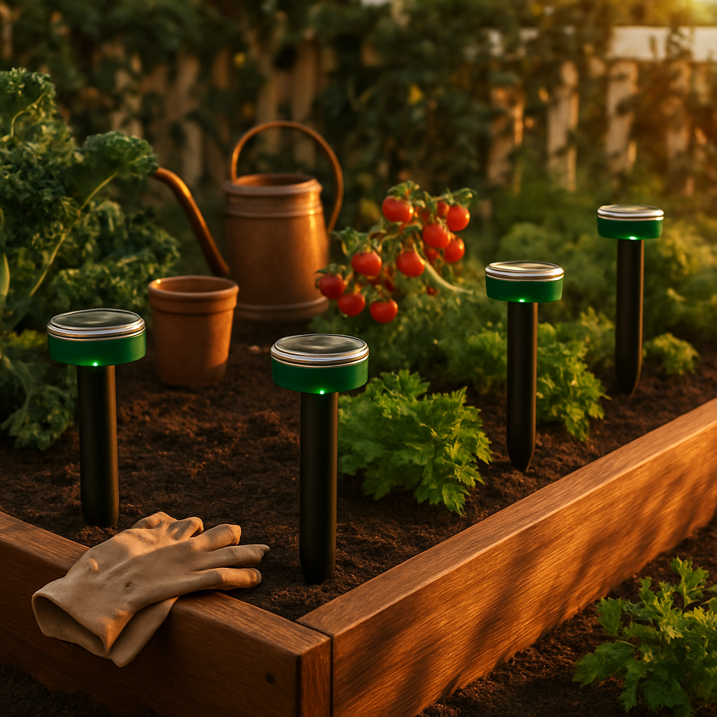 Solar Powered Mole & Gopher Repeller for Outdoor Use