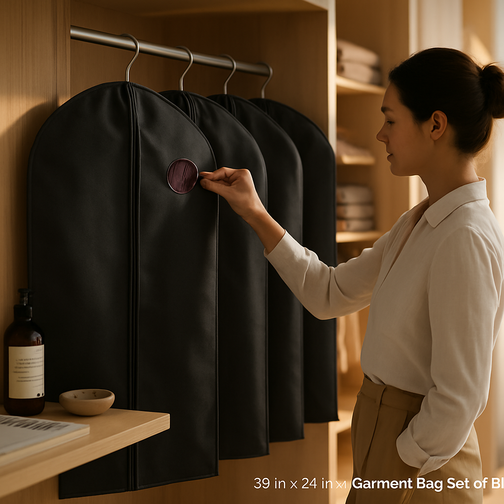 Garment Bags with Front Zipper and Clear Window