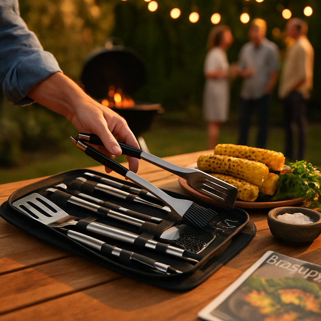 Stainless Steel BBQ Grill Tool Kit Grilling Utensils