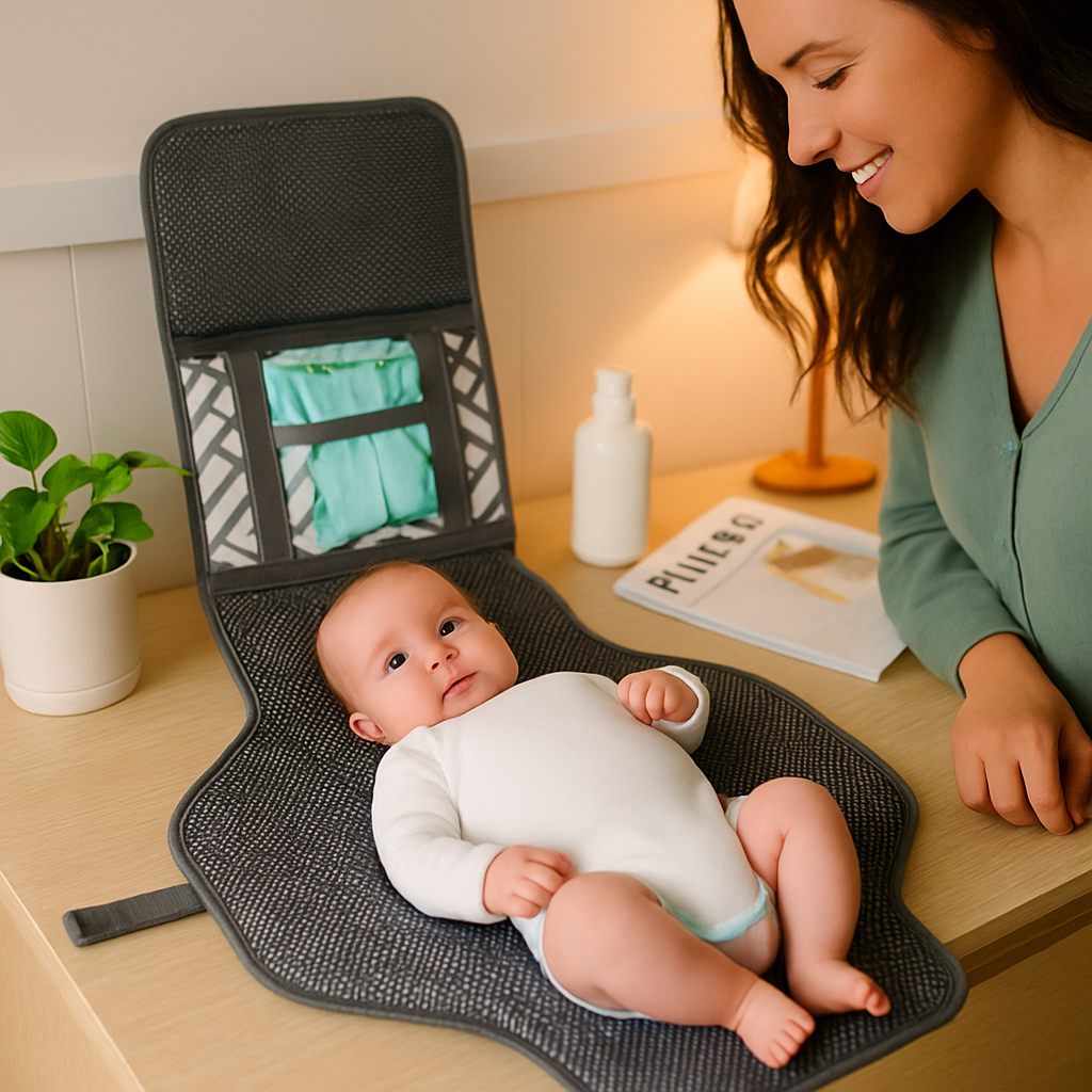 Foldable Baby Changing Pad Portable Diaper Station Mat