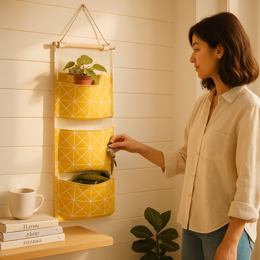 Wall-Mounted Storage Bag for Door and Closet Organizer