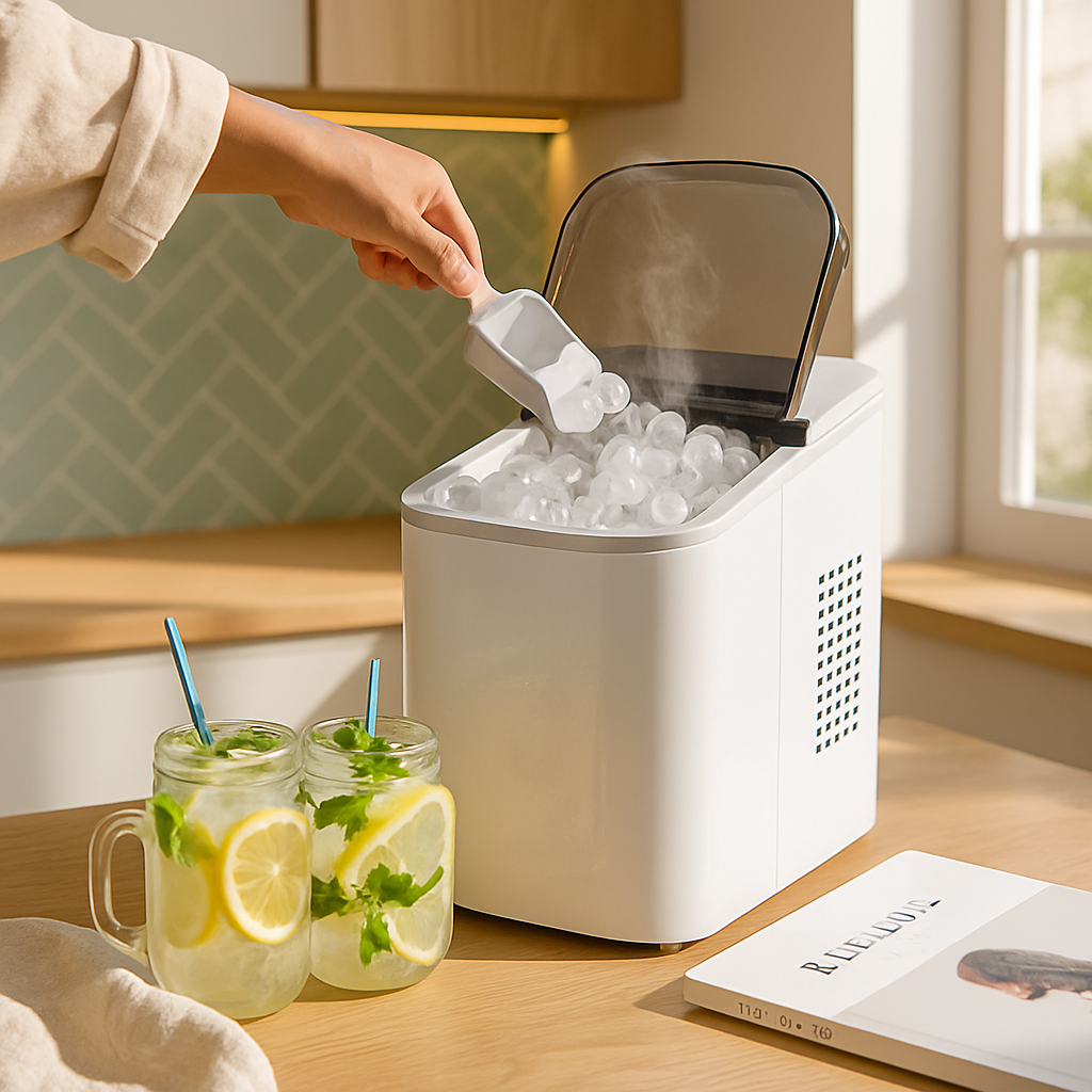 Countertop Ice Maker with Bullet Ice for Home & Office