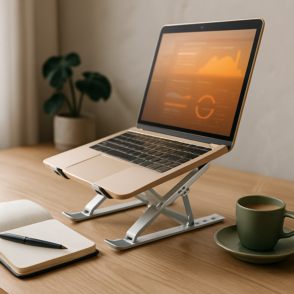 Foldable Aluminum Laptop Stand with Adjustable Angles