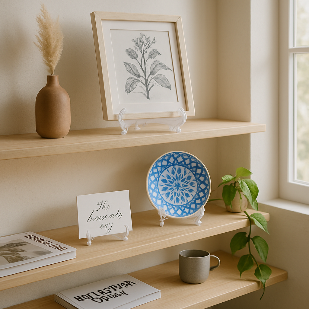 Plastic Display Stand Set for Plates, Pictures & Art