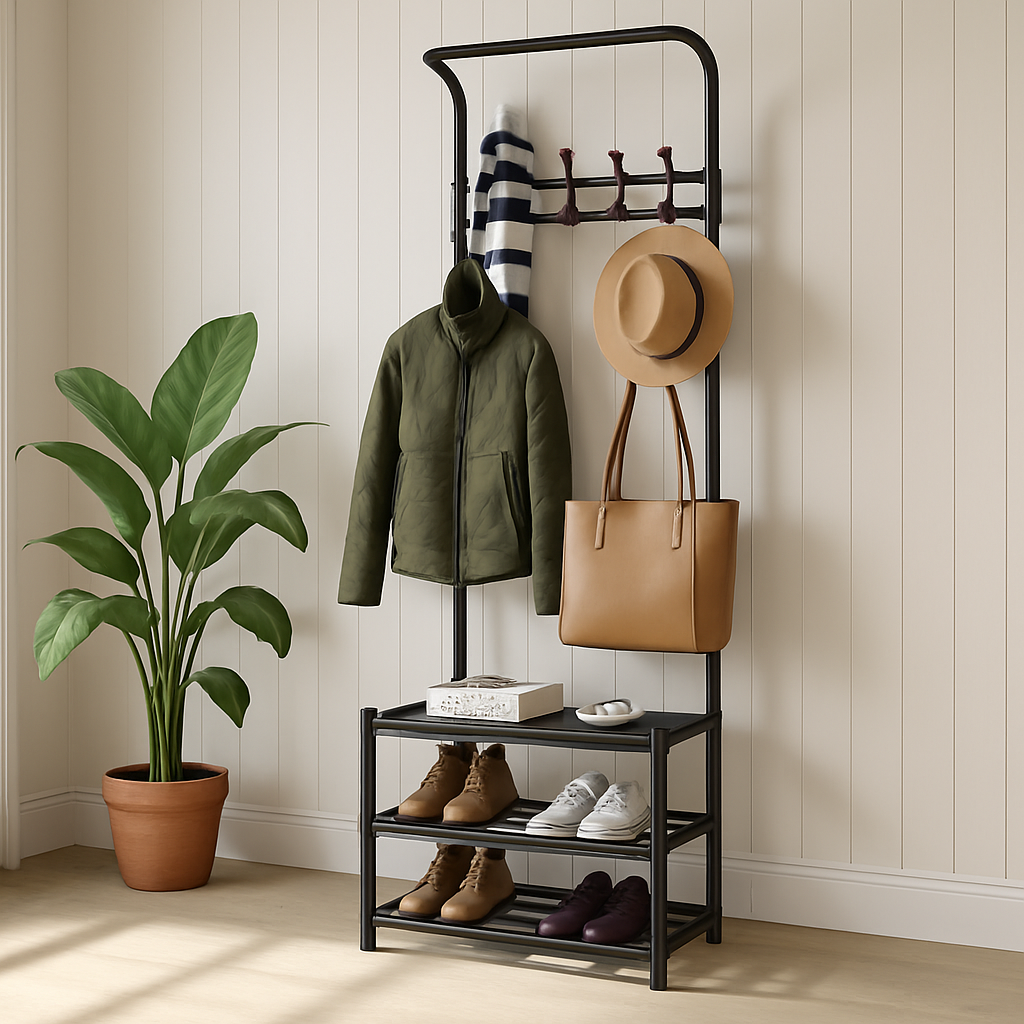 Coat Shoe Rack Hall Tree for Entryway Storage