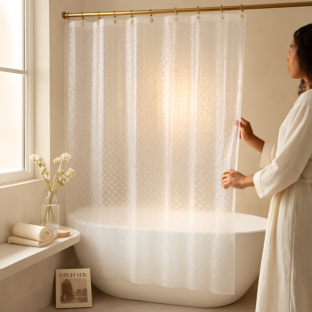 Shower Curtain: Quick-Dry, Mildew-Resistant
