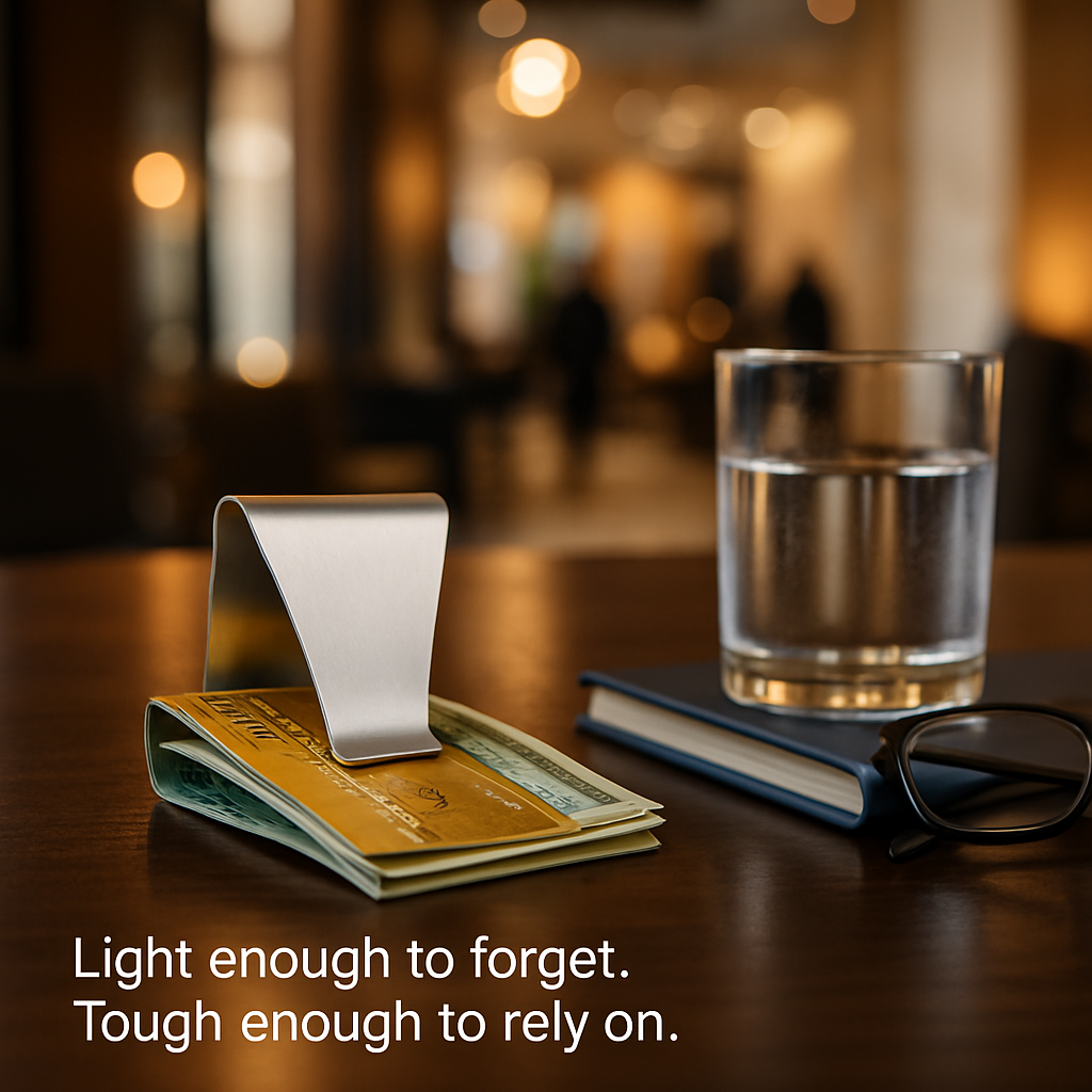 Slim Clip Double-Sided Money Clip Card Holder