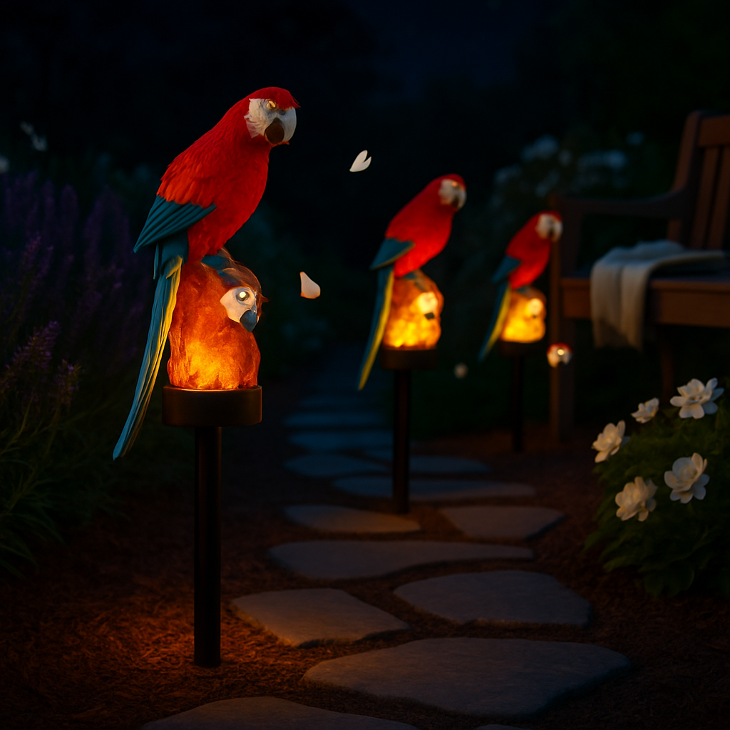 Parrot Garden Light Solar Powered LED Lamp Outdoors