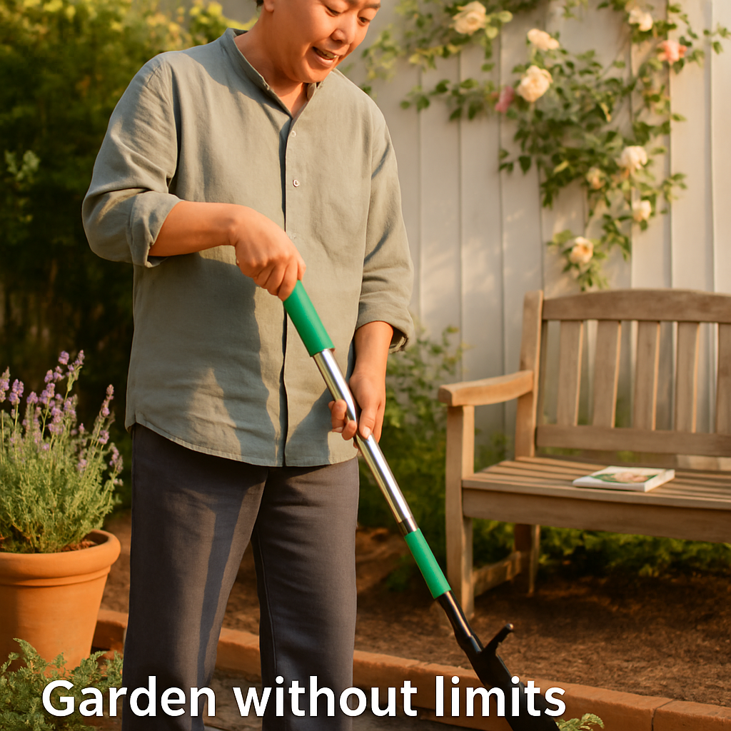 Aluminum Stand-Up Weed Puller with 4 Claws for Lawn