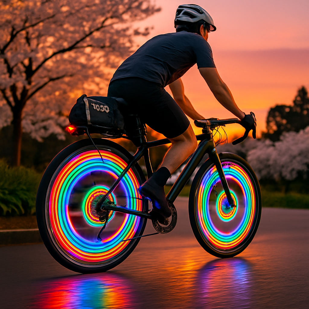 2Pcs 32LEDs Patterns Cycling Lights Rainbow Wheel Tire Flash Lamp Bicycle Colorful LED Wheel Spoke Signal Light w/ 30 Patterns