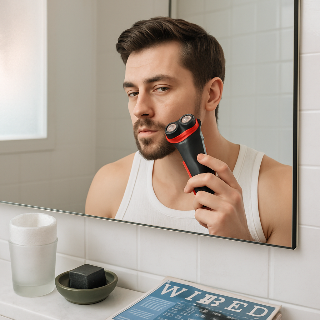 Electric Shaver with 3D Floating Heads and Pop-Up Trimmer