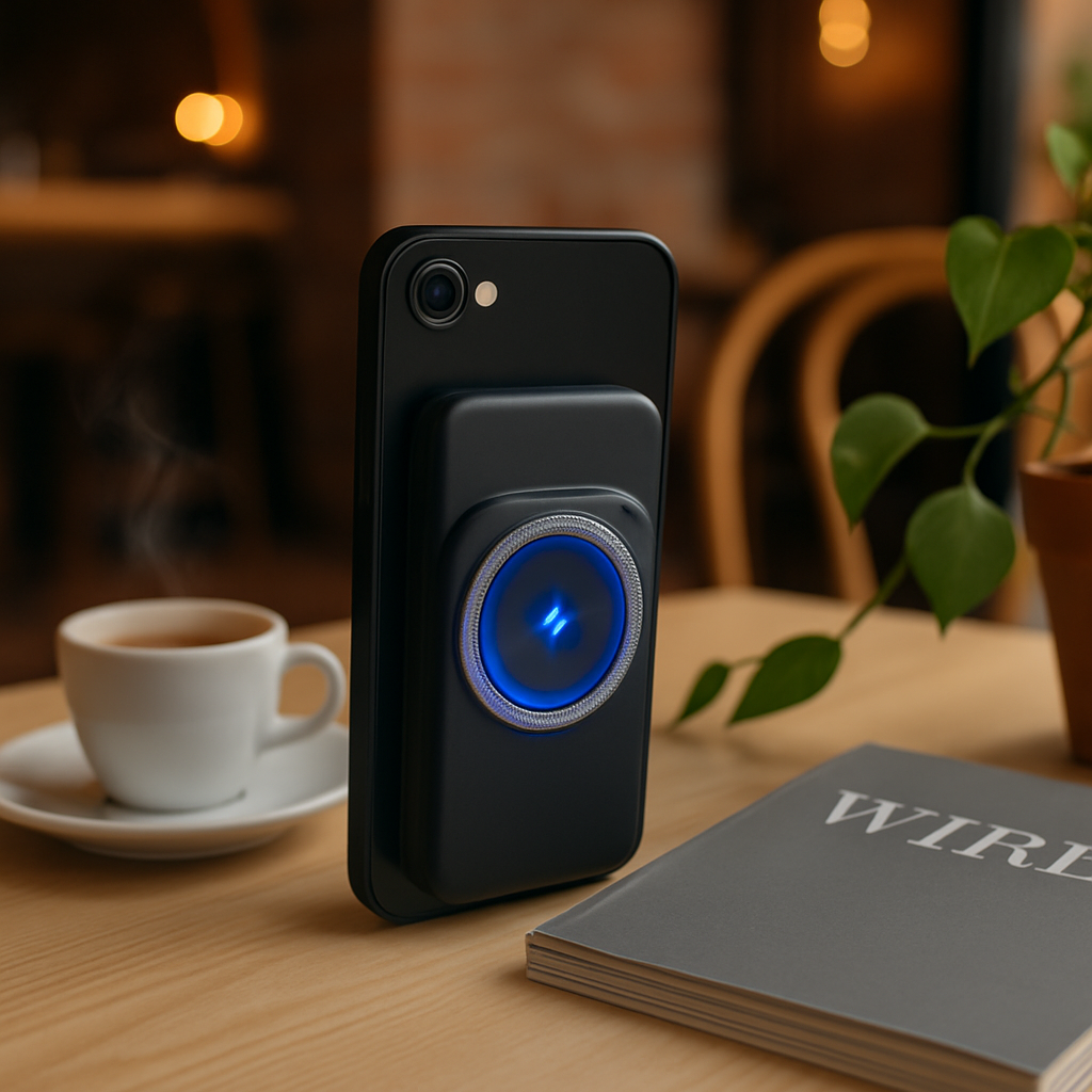 Magnetic Wireless Power Bank with Built-in Cable