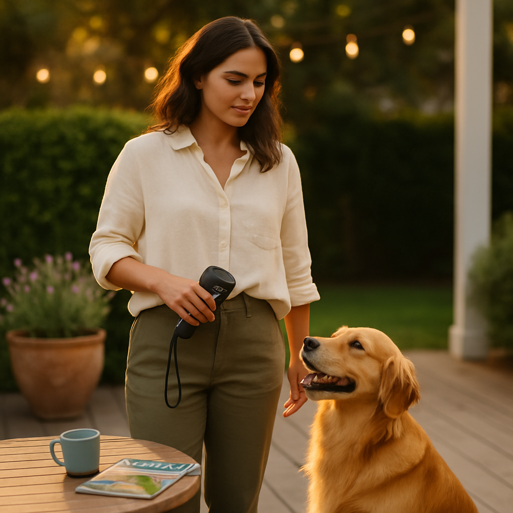 Ultrasonic Bark Deterrent for Dogs with LED Light