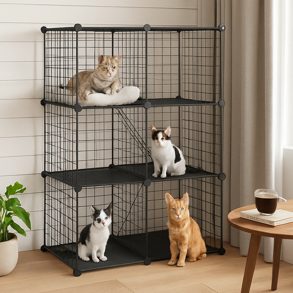 Cat Playpen Cage - Multi-Tier Indoor Cat House