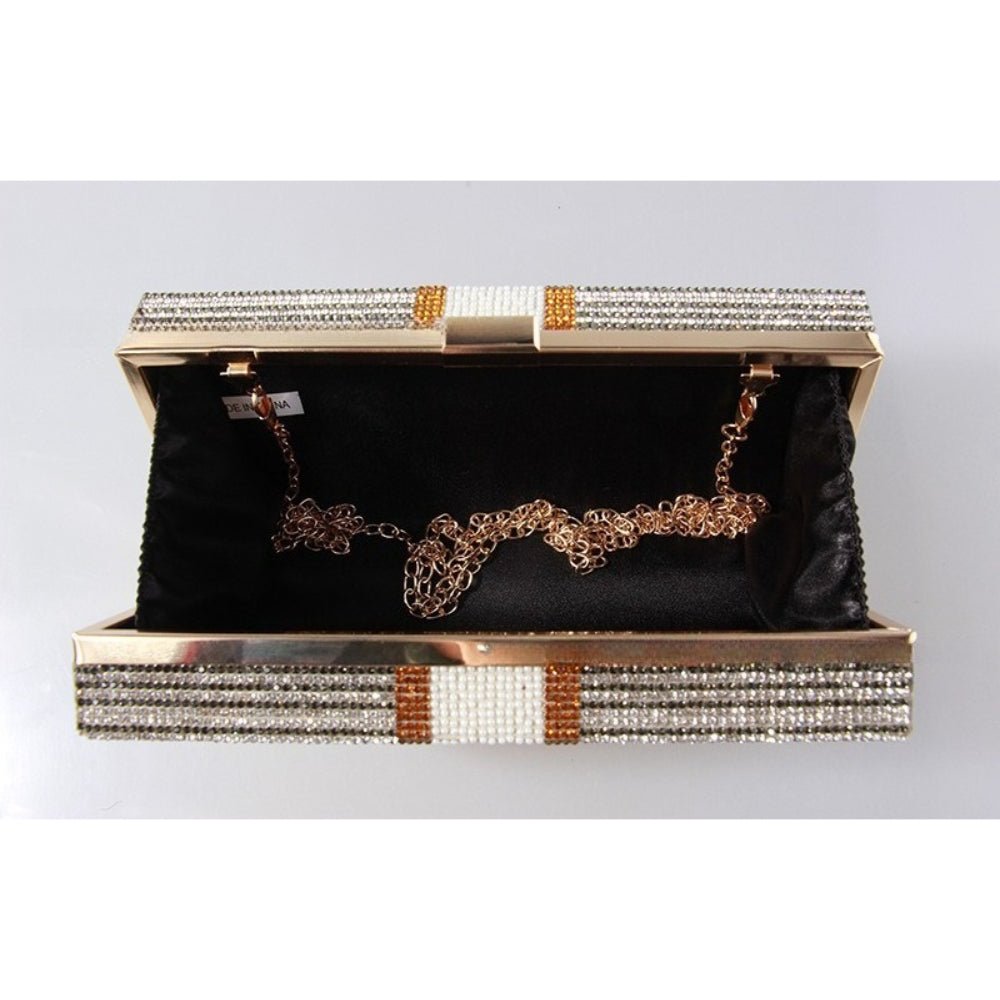 Glamorous Fully Bedazzled Dollar Motif Evening Bag Party Clutch (MAC293)
