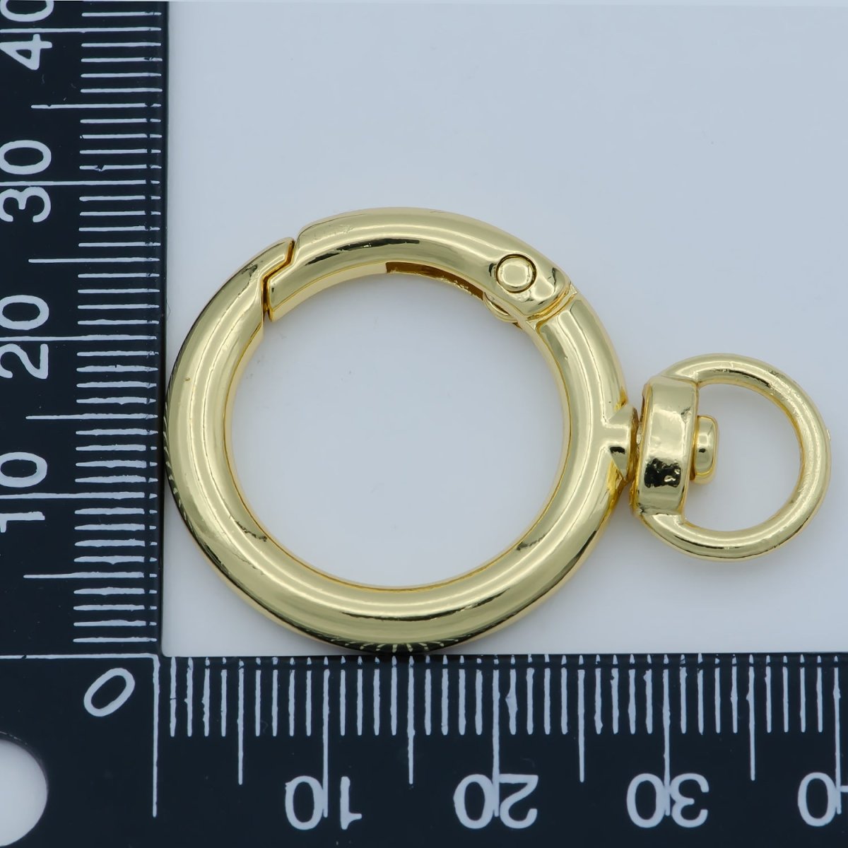 Gold Circle Round Push Gate Ring Clasp For Jewelry Making DIY Supplies L-338
