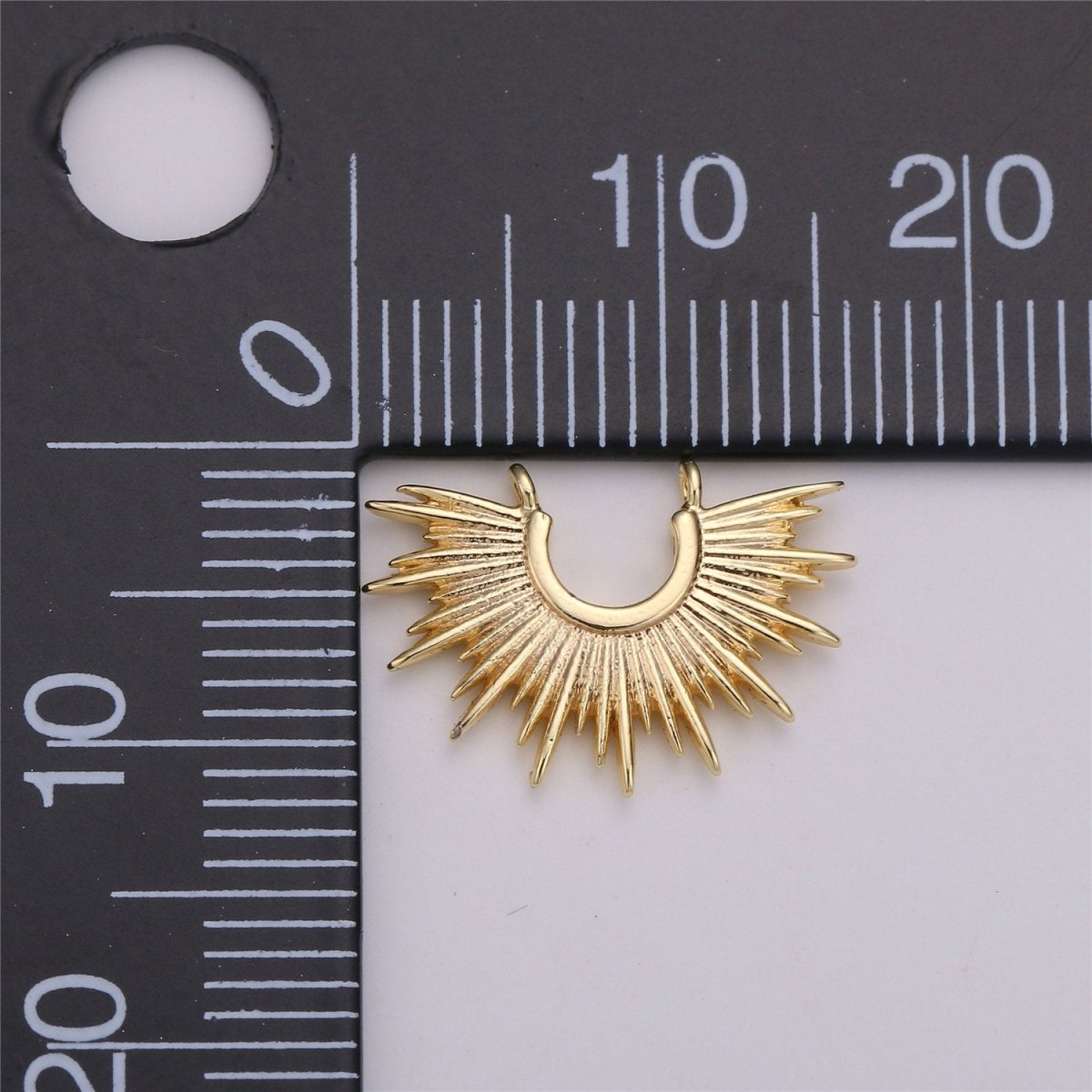 Gold Crescent Sun Charm 18k Gold Fill Sunburst Pendant Necklace Minimalist Celestial Crescent Sun Pendant Boho Ethnic Statement Necklace F-288