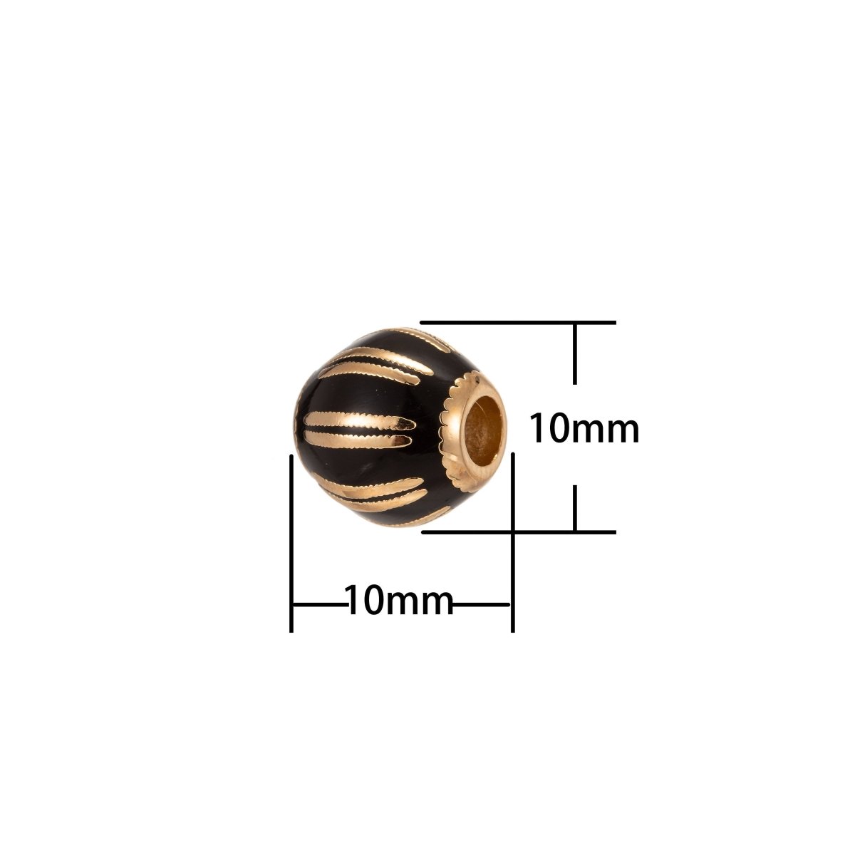 Gold Filled Beads Spacer Beads, for DIY Jewelry Making European Charms Beaded Bracelet, Bead Size 10x10mm Hole 2mm B-187
