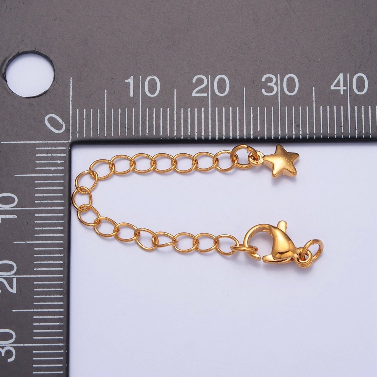 Gold Filled Chain Extender Celestial Star Lobster Clasps Closure Set Supply in Gold & Silver L-743 L-776