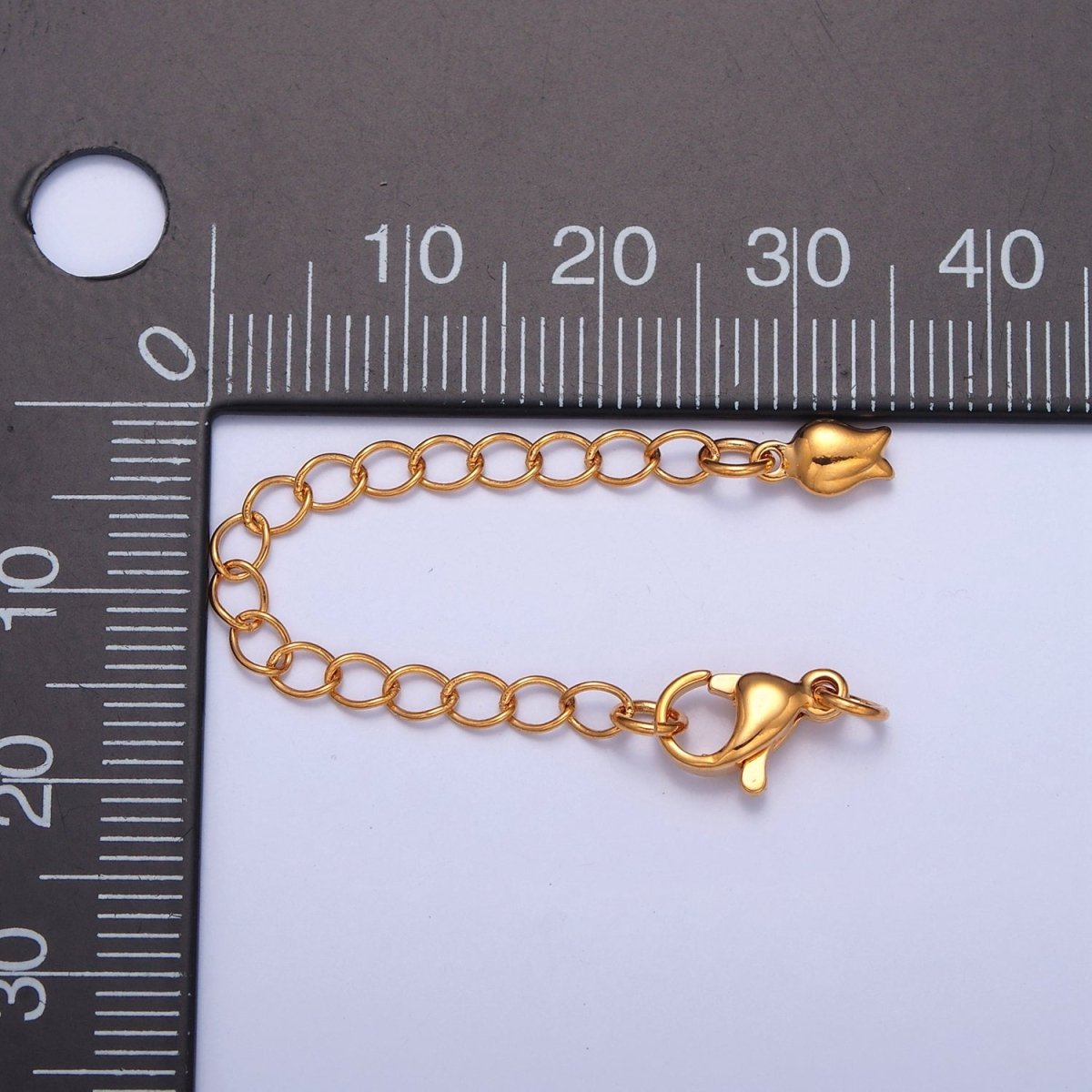 Gold Filled Chain Extender Tulip Flower Lobster Clasps Closure Set Supply in Gold & Silver L-741 L-778