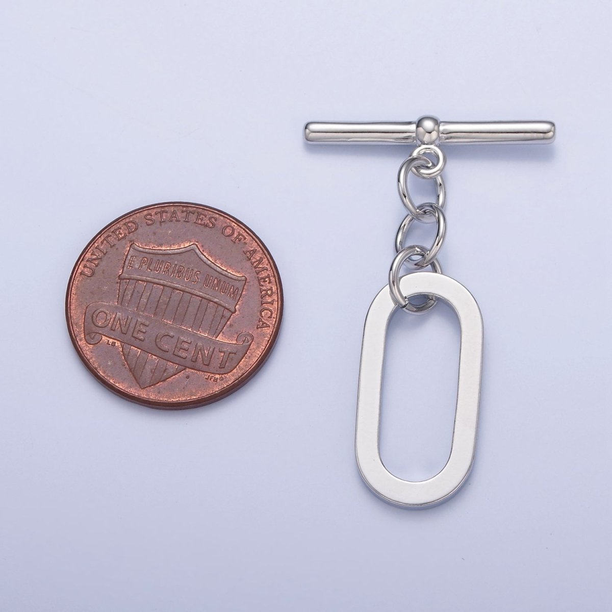 Gold Filled Rectangular Long Oval Toggle Clasps Closure in Gold & Silver L-747~L-749