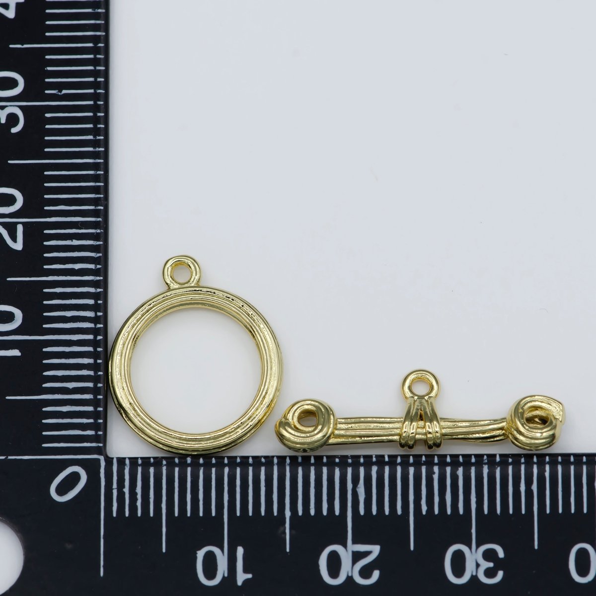 Gold Filled Rustic Wire Toggle Clasp For DIY Jewelry Making Necklace Anklet Bracelet L-318~L-319
