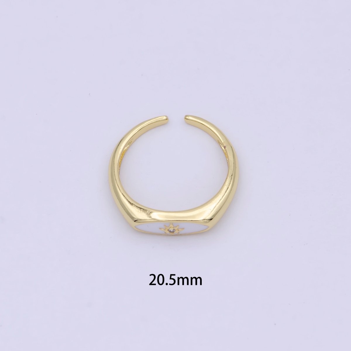 Gold Filled Star Signet Gold • Ring Dainty Band Minimalist • Open Adjustable Ring Stackable Simple Minimalistic S-379 ~ S-381