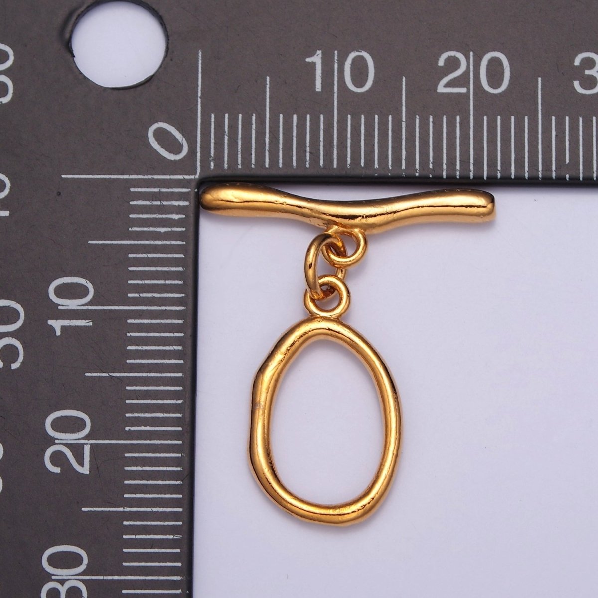 Gold Filled Wavy Geometric Toggle Clasps Closure in Gold & Silver L-756~L-758