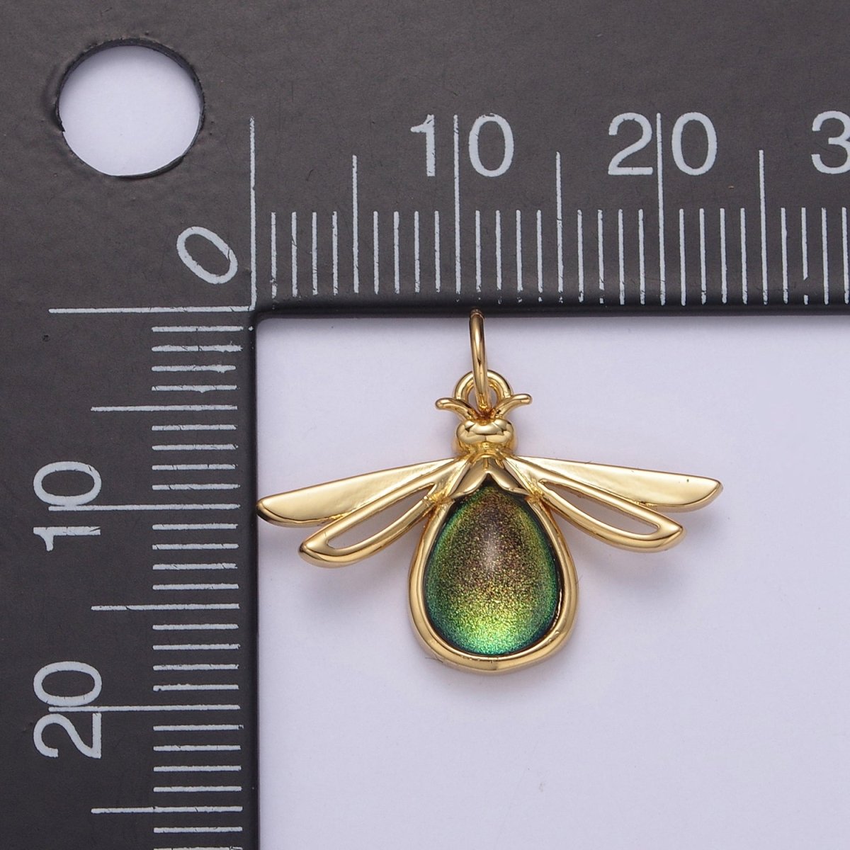 Gold Firefly Dangle Charms You Light Up My Life Pendant for Necklace Bracelet Add on Charm N-679