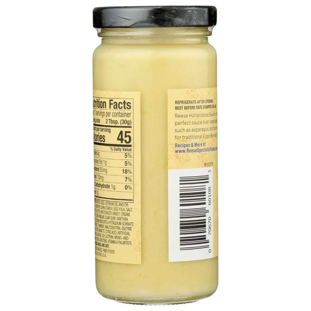 REESE: Hollandaise Sauce - Perfect for Vegetables & Eggs Benedict 7.5oz