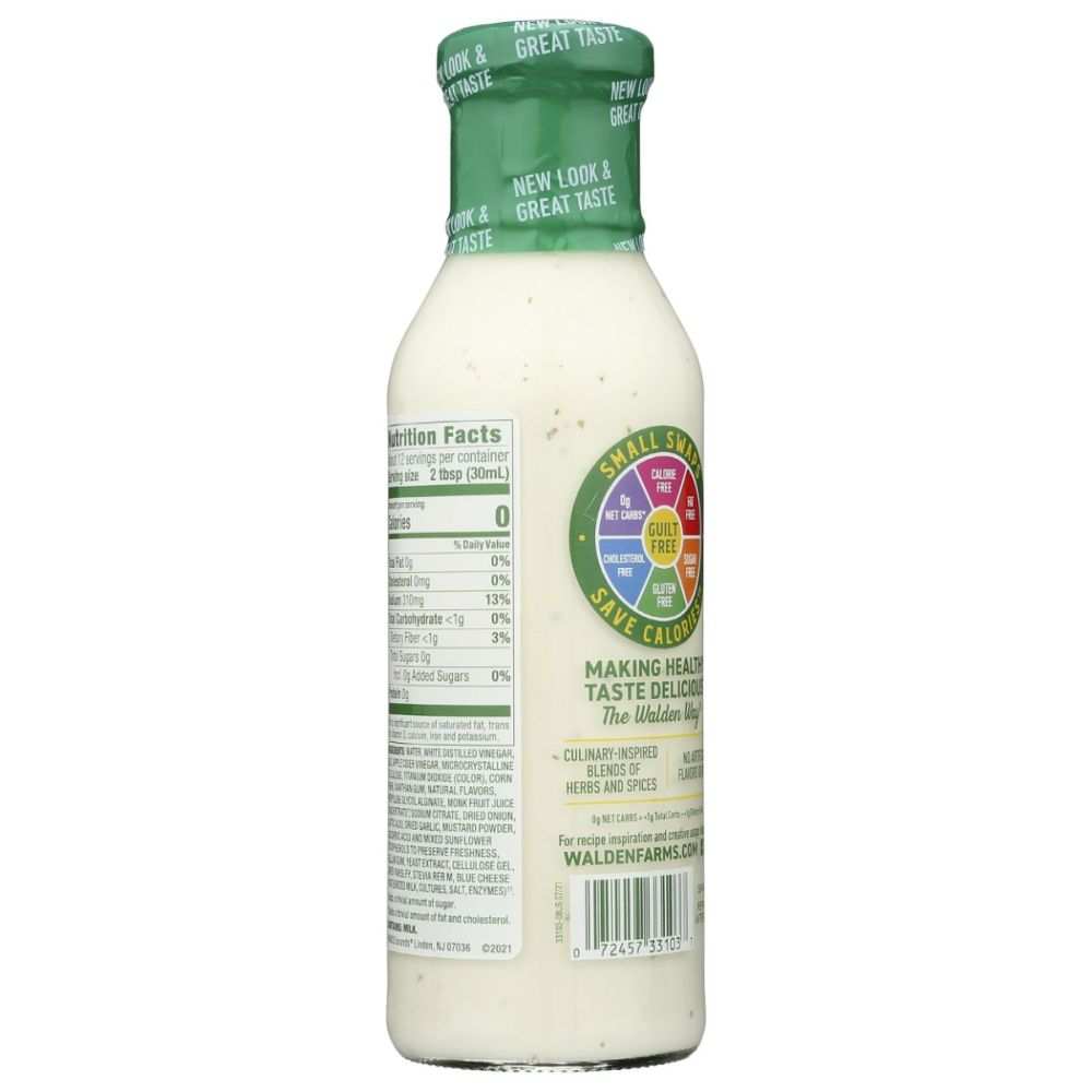WALDEN FARMS: Bleu Cheese Zero Calorie Dressing-12fl oz|Tangy Delicious