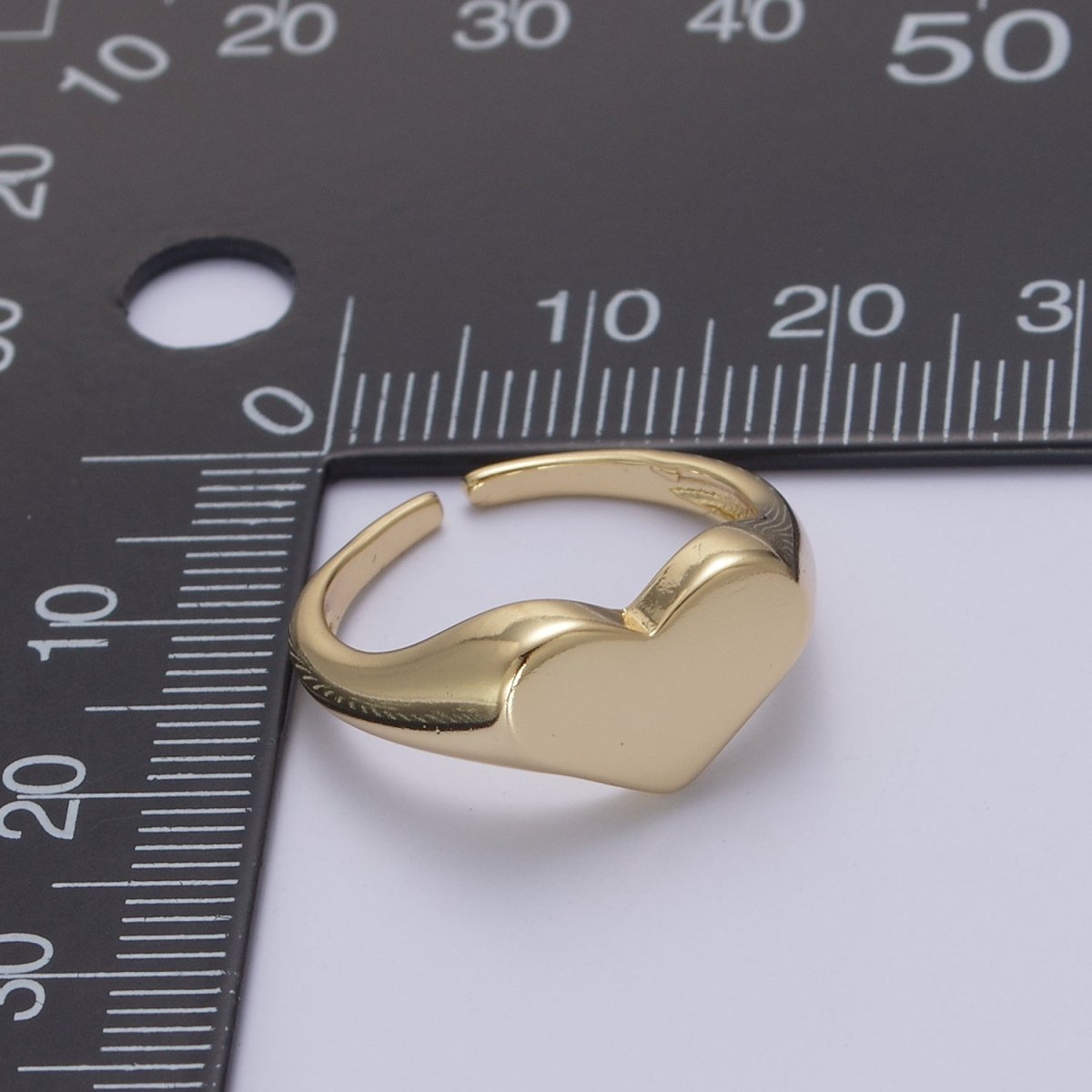 Heart Signet Ring, Heart Ring, Chunky Ring, Statement Ring, Gold Signet Ring, Dainty Ring, Minimalist Ring, Stacking Ring U-491