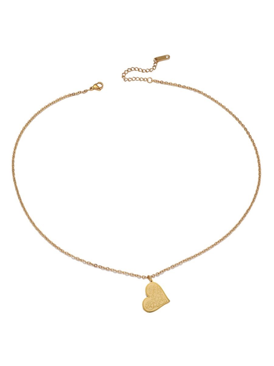 High-End Engraved Love Titanium Steel Necklace (MAC232)(WITH GIFT BOX)