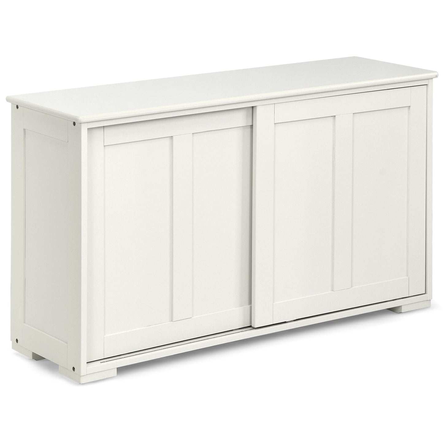 Kitchen Storage Cabinet with Wood Sliding Door