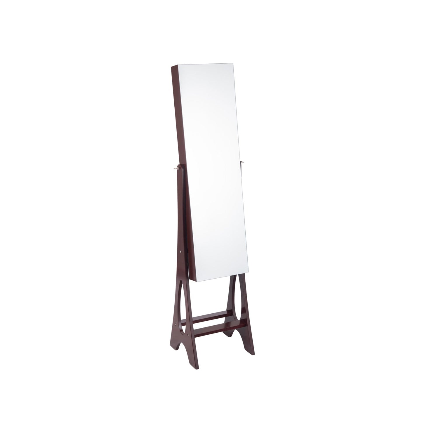 LED Jewelry Cabinet Armoire Organizer with Bevel Edge Mirror