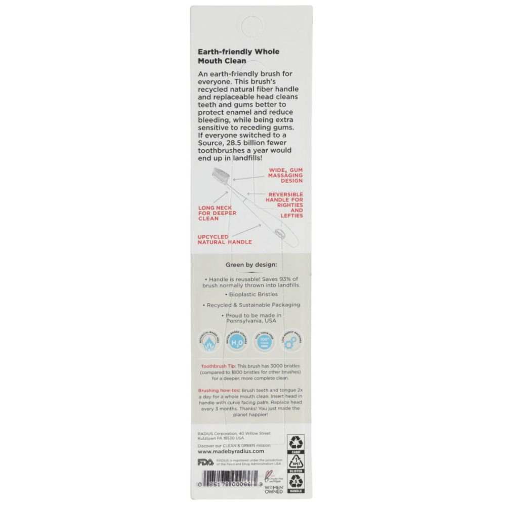 RADIUS: Source Brush Single Medium, 1 ea