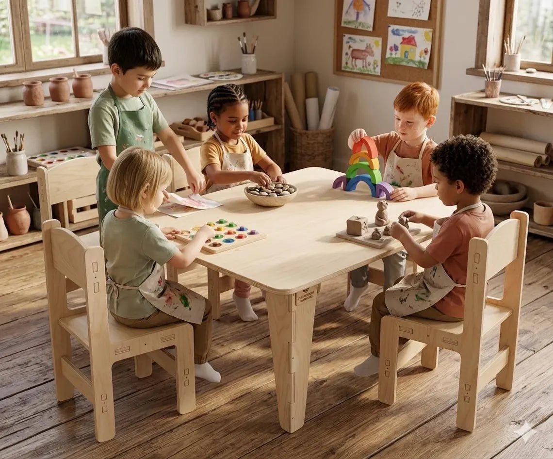 REMI- Rectangular Table with Set of 4 Chairs